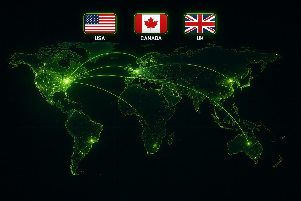voodoo streams iptv worldwide coverage usa canada uk global streaming network map