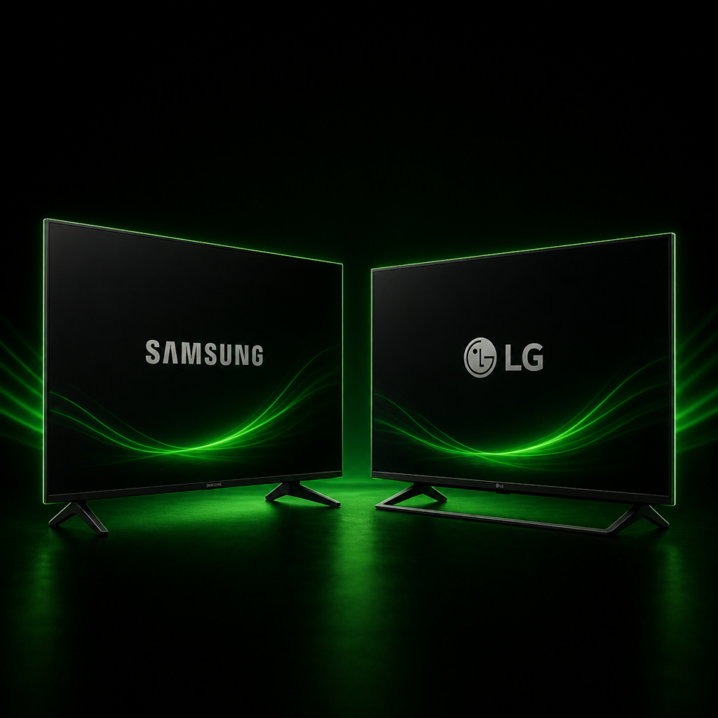 voodoo streams iptv smart tv samsung lg streaming setup dark green theme television devices