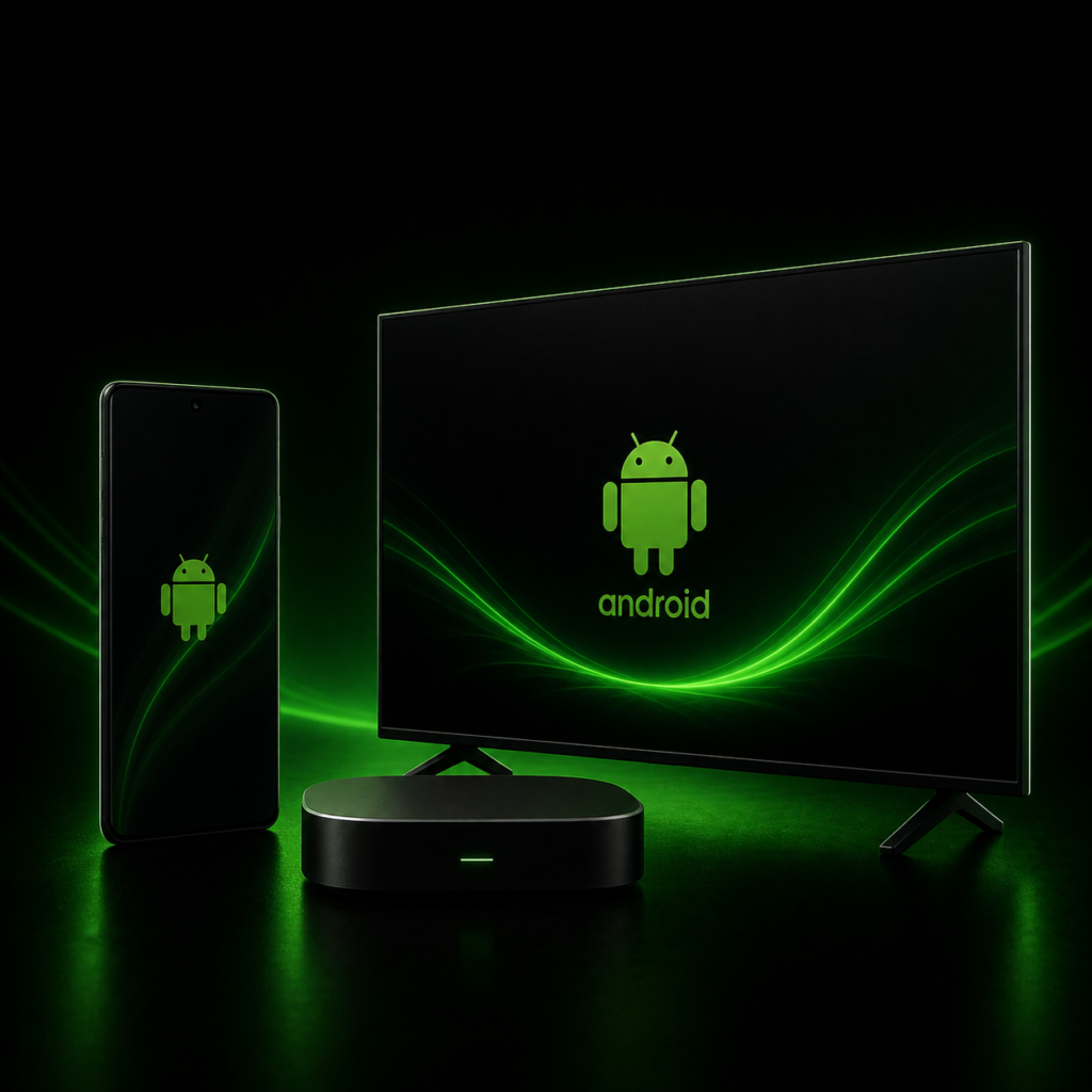 voodoo streams iptv android phone tv box smart tv streaming setup dark green theme
