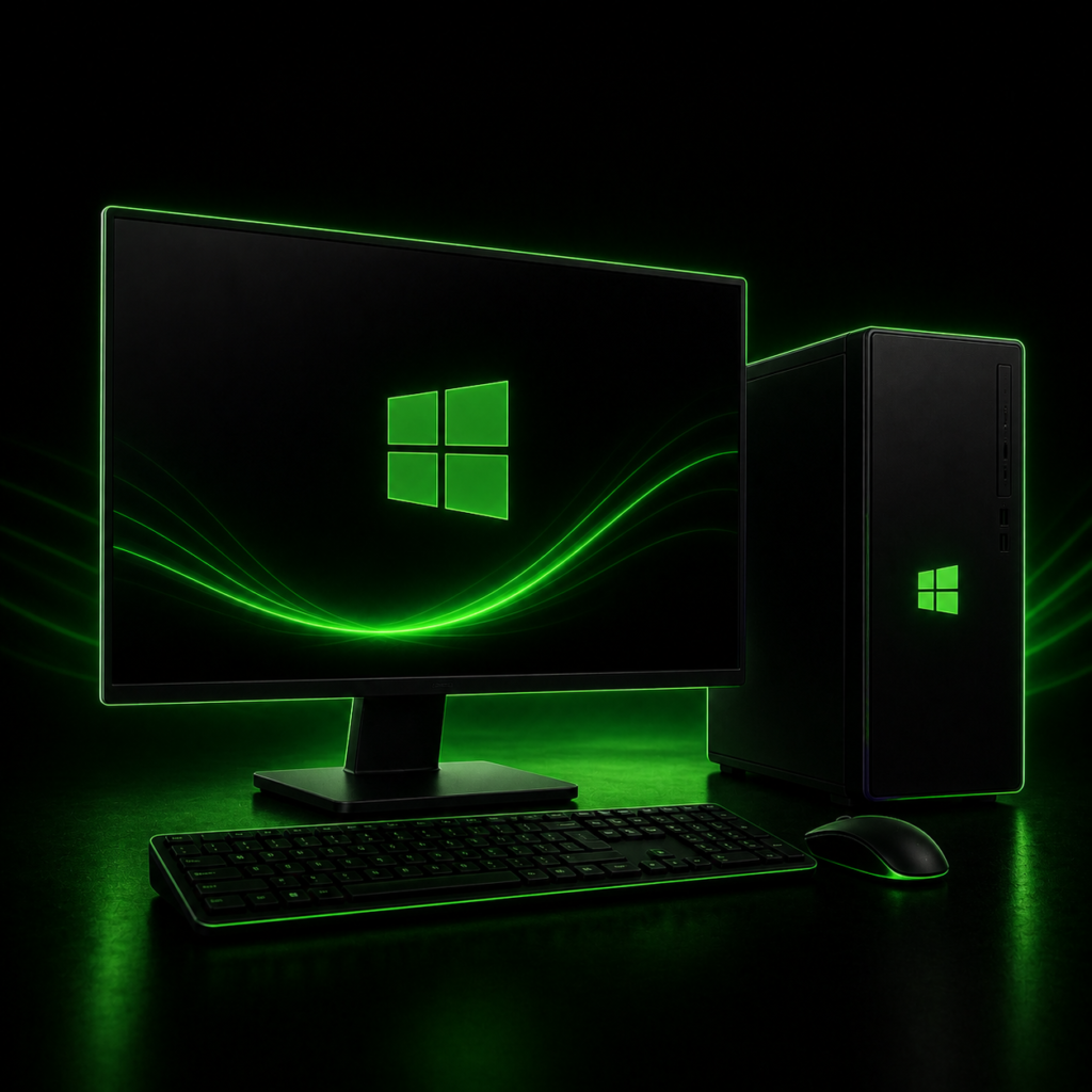 voodoo streams iptv windows pc setup desktop computer streaming dark green theme